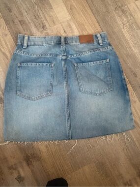 Roxy Light Blue Denim Mini Skirt with Raw Hem